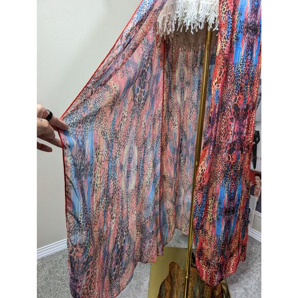 Leopard Colorful Long Duster - Picture 2 of 5